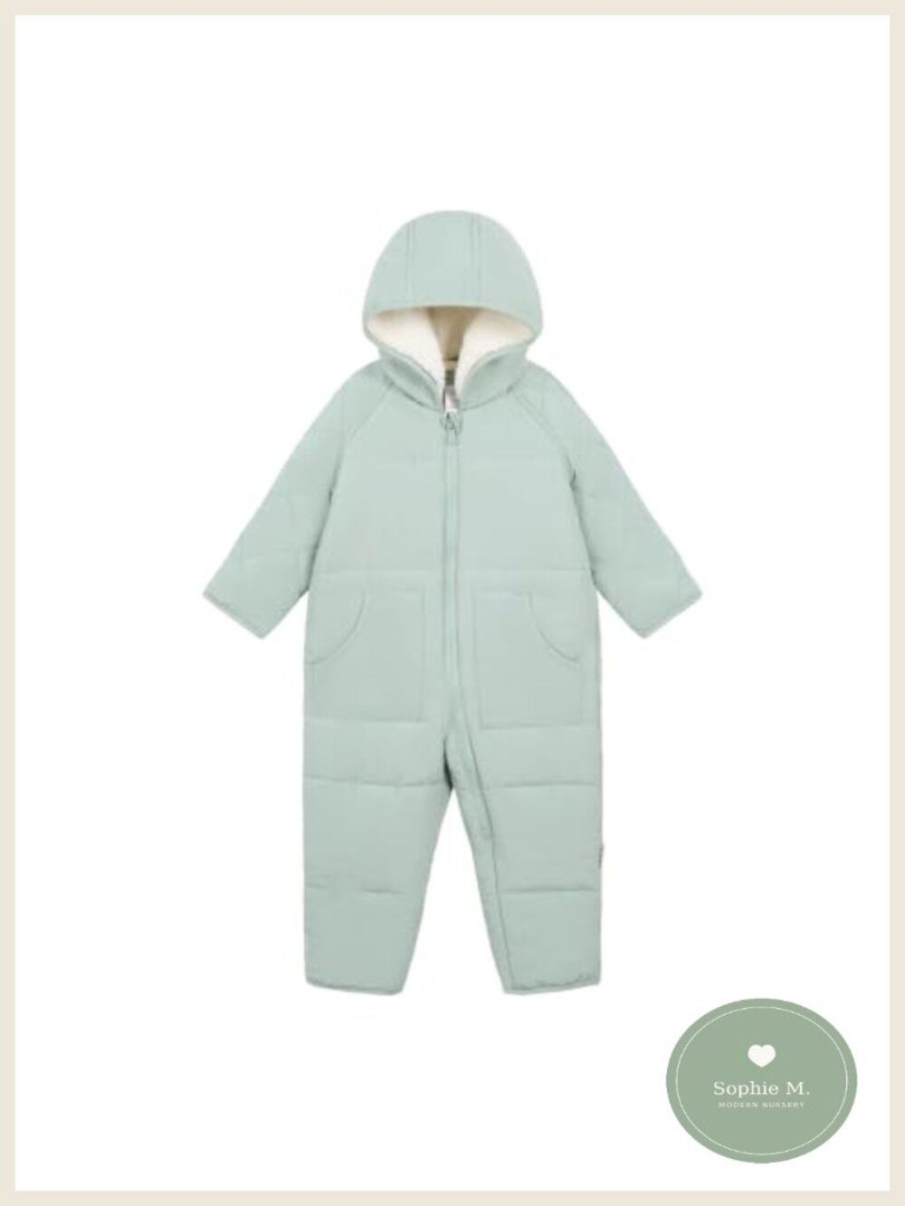 Insulated One-Piece Baby Snowsuit Puffer Fleece Lined Winter